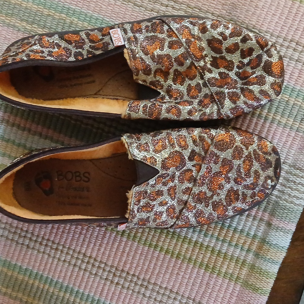 Bobs sparkly animal print shoe